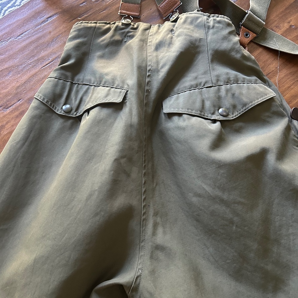 Vintage US ARMY AIR FORCES Flight Pants Mens 30 Green Type A-11 Bomber Shearling - Picture 16 of 17